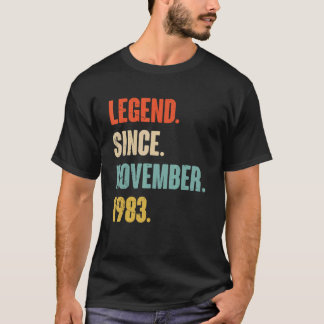 39 Year Old 39th Birthday   Legend Since November  T-Shirt