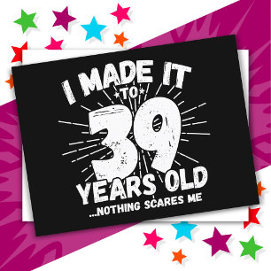 39 Year Old Sarcastic Meme Funny 39th Birthday Postcard