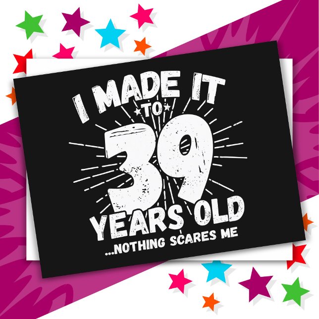 39 Year Old Sarcastic Meme Funny 39th Birthday Postcard (Creator Uploaded)