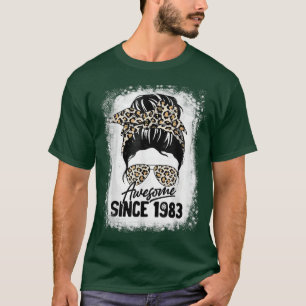 39 Years Old Awesome Since 1983 Leopard 39th Birth T-Shirt