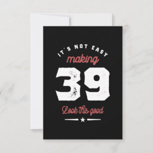 39 Years Old Birthday Gift RSVP Card