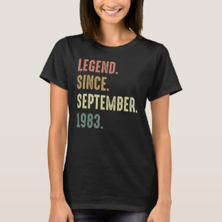 39 Years Old  Legend Since September 1983 49th Bir T-Shirt
