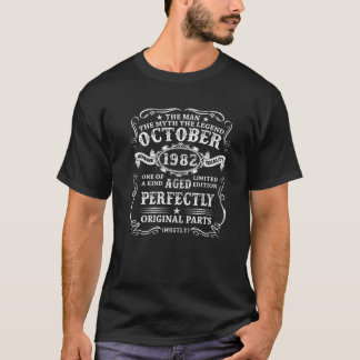 39 Years Old The Man Myth Legend October 1982 39Th T-Shirt