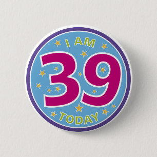 39th Birthday Badge