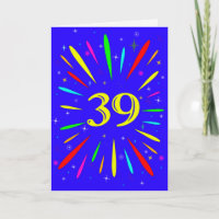 39th Birthday Explosion Card