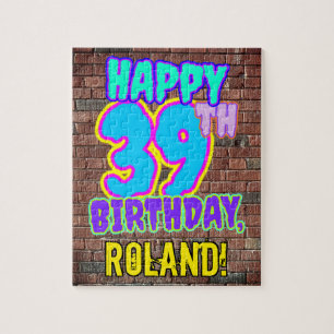 39th Birthday ~ Fun, Urban Graffiti Inspired Look Jigsaw Puzzle