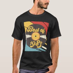39th Birthday Gift Vinyl Record Vintage 1983 T Shi T-Shirt