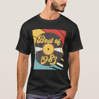 39th Birthday Gift Vinyl Record Vintage 1983 T Shi T-Shirt