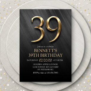 39th Birthday Invitation