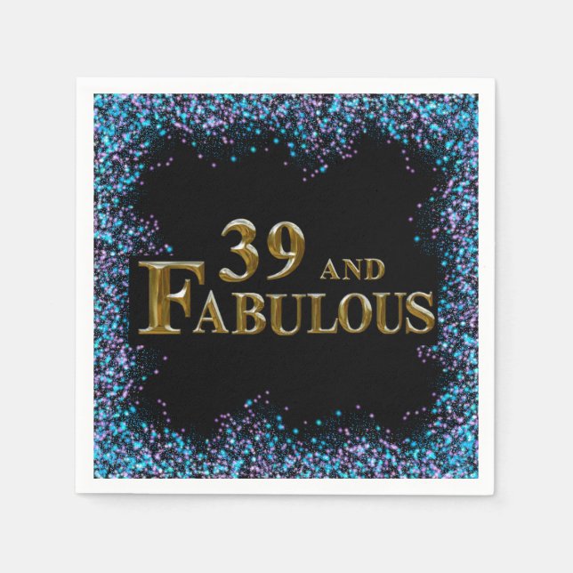 39th  Birthday  Napkin (Front)