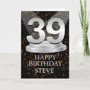 39th Birthday Spotlights Add A Name Card