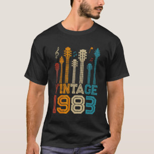 39th Birthday  Vintage 1983 Guitarist Guitar T-Shirt