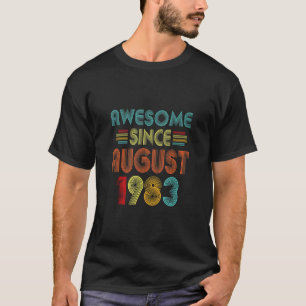 39th Birthday Vintage Awesome Since August 1983 39 T-Shirt
