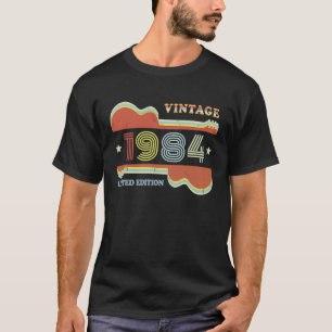 39th Birthday Vintage Guitar Retro 1984 Decoratio T-Shirt