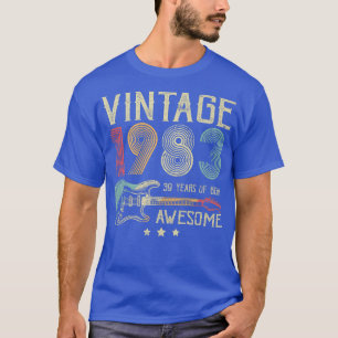 39th Birthday Womens Mens Vintage Awesome 1983 Gui T-Shirt