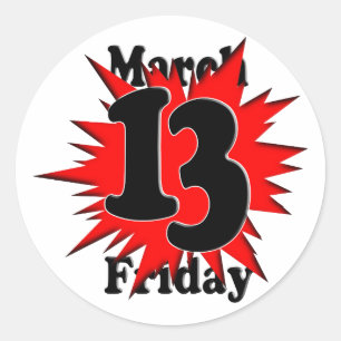 3-13 Friday the 13th Classic Round Sticker