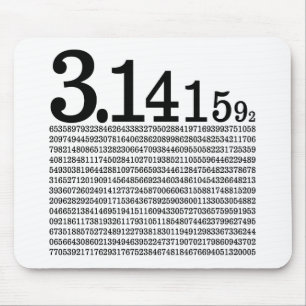 3.1415926 Pi Mouse Pad