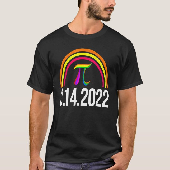 3 14 2022 Pi Math Rainbow   Men Mathletics Love Bi T-Shirt (Front)