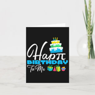 3.14 Cake Happy Pi Day For Teacher Happy Birthday Card