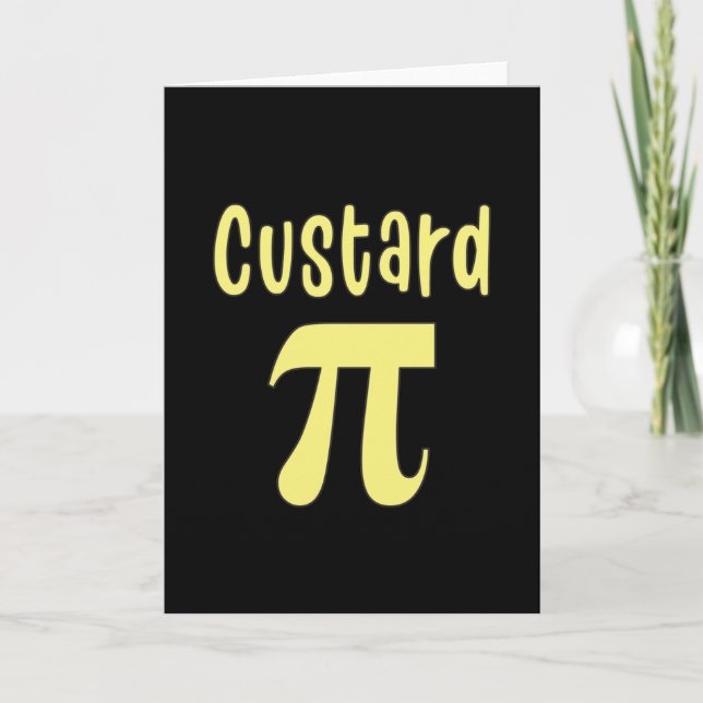 3.14 Custard Pie Pi Pun Funny Math Joke Card (Front)