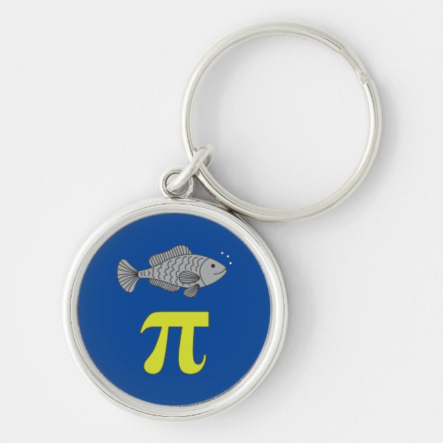3.14 Fish Pie Pi Pun Funny Math Joke Key Ring (Front)