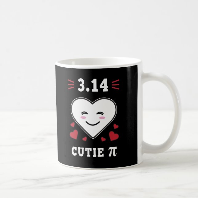 3.14 Heart Cutie Pi Funny Math Joke Coffee Mug (Right)