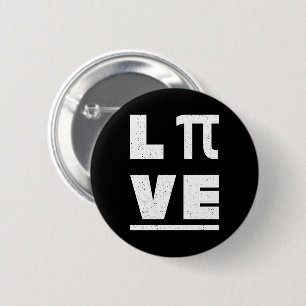 3.14 Love And Live Vintage Distressed Happy Pi Day 6 Cm Round Badge