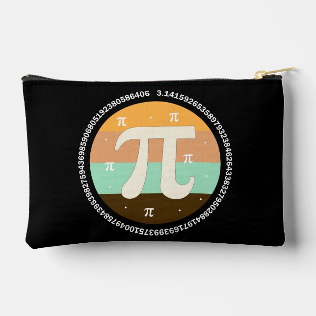 3.14 National Pi Day Design  - Pi Day Gift Idea Accessory Pouch (Back)