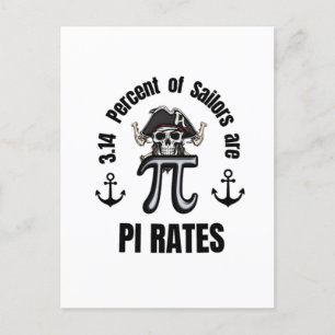 3.14 Percent of Sailors are Pi Rates Postcard