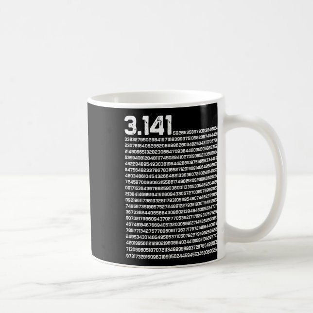 3.14 Pi Day Math Irrational Number Pi  Coffee Mug (Right)