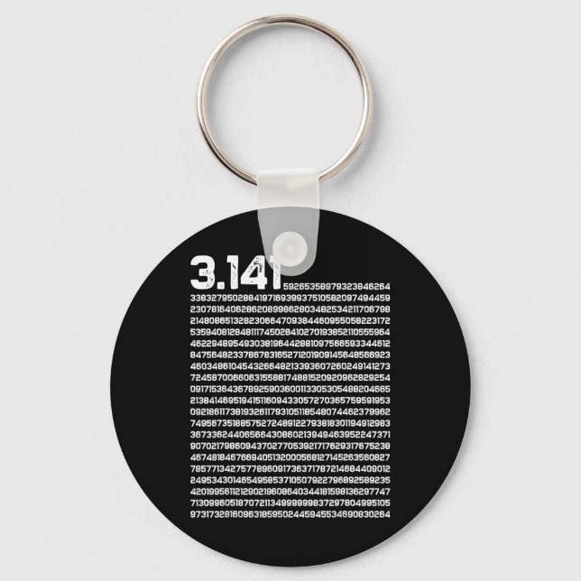 3.14 Pi Day Math Irrational Number Pi  Key Ring (Front)