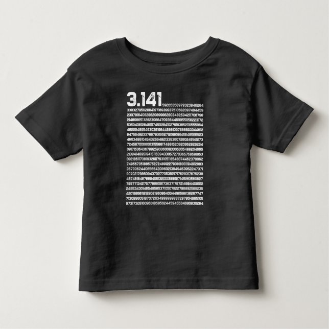 3.14 Pi Day Math Irrational Number Pi Toddler T-Shirt (Front)