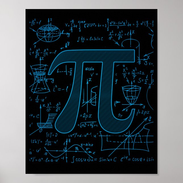 3.14 Pi Day Math Physics Irrational Number Circumf Poster (Front)