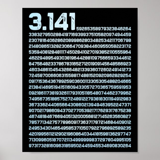 3.14 Pi Math Teacher Physics Irrational Number Poster (Front)