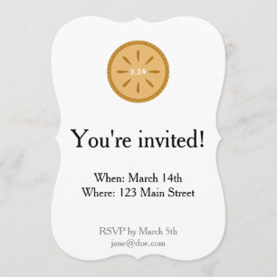 3.14 Pie with Pi Crust Invitation