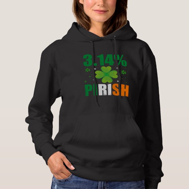 3 14 Pirish  St Patrick s Math Geek Irish Math Tea Hoodie (Front)