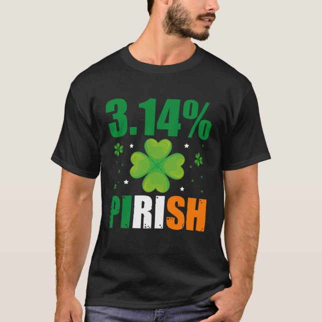 3 14 Pirish  St Patrick s Math Geek Irish Math Tea T-Shirt (Front)
