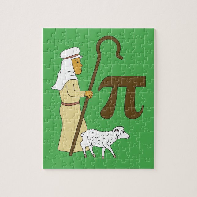 3.14 Shepherd's Pie Pi Pun Funny Math Joke Jigsaw Puzzle (Vertical)