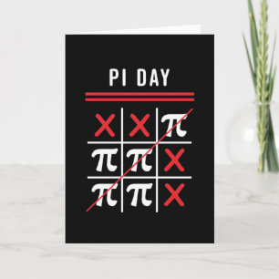 3.14 Tic-Tac-Toe Noughts And Crosses Happy Pi Day Card