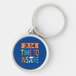 3.14 Time To Inspire Pi Pun Funny Math Joke Key Ring