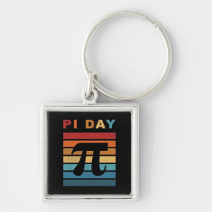 3.14 Vintage Distressed Pi Day Key Ring