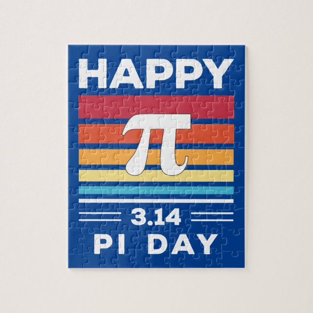 3.14 Vintage Sunset Happy Pi Day Jigsaw Puzzle (Vertical)
