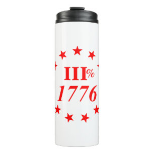 3% 1776 Stars  #USAPatriotGraphics  ©WhiteTigerLLC Thermal Tumbler