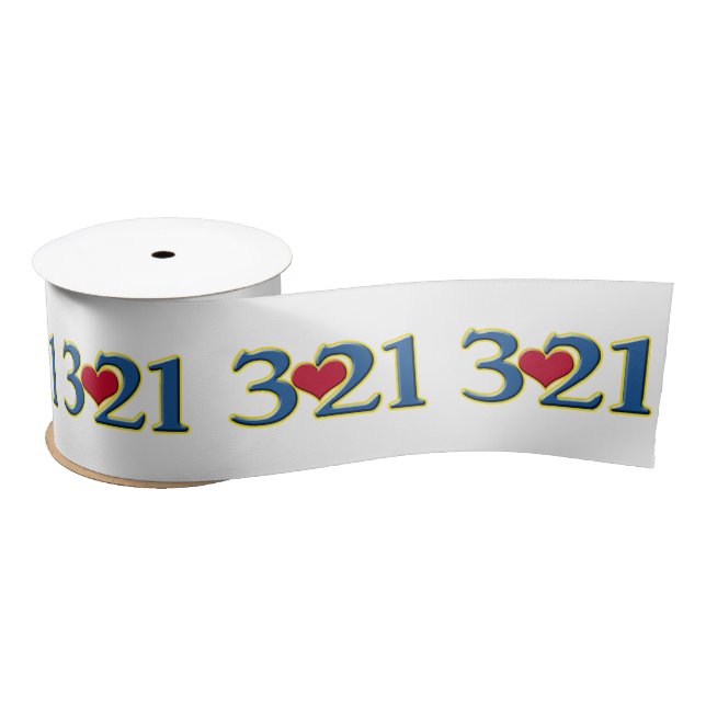 3-21 World Down Syndrome Day Satin Ribbon (Spool)