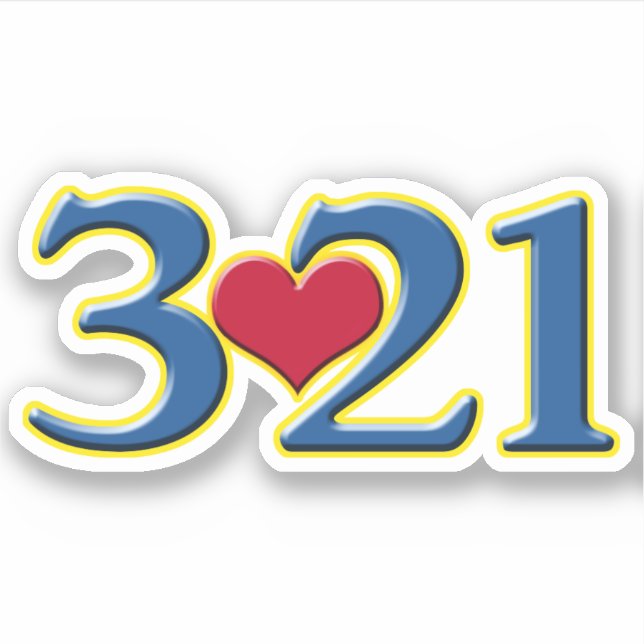 3-21 World Down Syndrome Day Sticker (Front)
