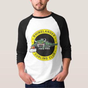 3/4 Rhinelander Hodag Curling Long Sleeve T-Shirt