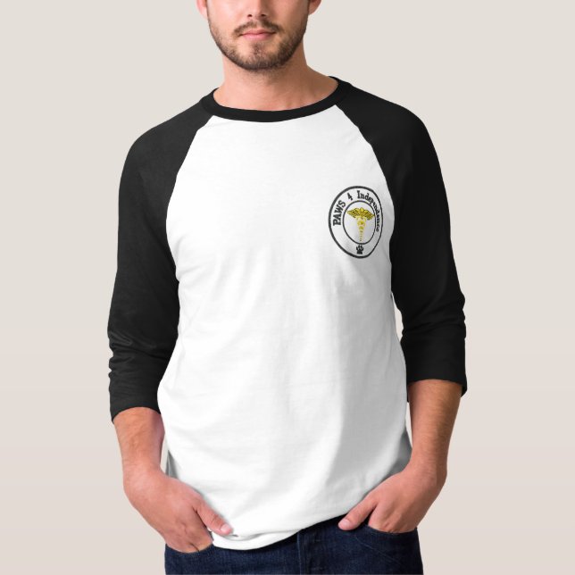 3/4 Sleeve Paws Baseball Tee (Front)
