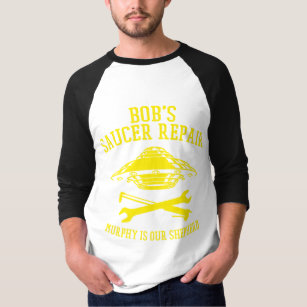 3/4 sleeve t-shirt with yellow BSR logo