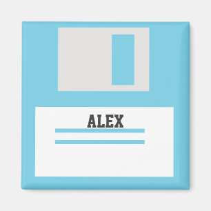 3.5 inch Floppy Discs with Label for Geek Nerds Magnet