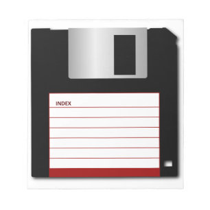 3.5 inch Floppy Diskette old vintage computer disc Notepad